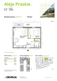 Mieszkanie, 43,57 m², 2 pokoje, parter, oferta nr 096/4B