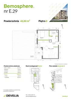 Mieszkanie, 42,50 m², 2 pokoje, parter, oferta nr E/029