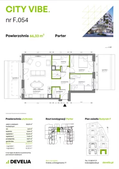 Mieszkanie, 66,33 m², 3 pokoje, parter, oferta nr F/054