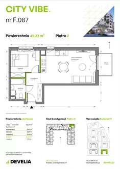 Mieszkanie, 42,22 m², 2 pokoje, piętro 2, oferta nr F/087