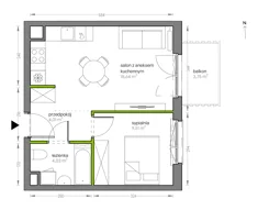 Mieszkanie, 36,19 m², 2 pokoje, piętro 2, oferta nr G/089