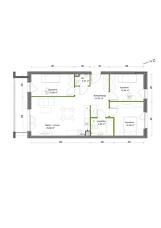 Mieszkanie, 75,64 m², 4 pokoje, piętro 1, oferta nr B1/B/06