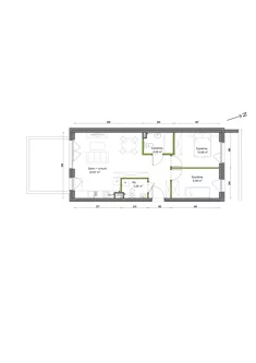 Mieszkanie, 61,35 m², 3 pokoje, parter, oferta nr B1/D/01