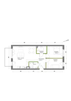 Mieszkanie, 61,76 m², 3 pokoje, piętro 2, oferta nr B1/D/06