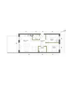 Mieszkanie, 61,57 m², 3 pokoje, parter, oferta nr B2/E/02
