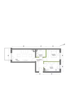 Mieszkanie, 48,34 m², 2 pokoje, piętro 2, oferta nr B2/E/06