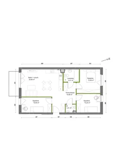Mieszkanie, 75,64 m², 4 pokoje, piętro 2, oferta nr B2/F/14