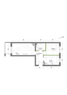 Mieszkanie, 48,34 m², 2 pokoje, piętro 2, oferta nr B2/H/09