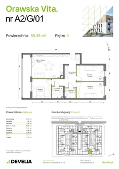 Mieszkanie, 85,35 m², 4 pokoje, parter, oferta nr A2/G/01