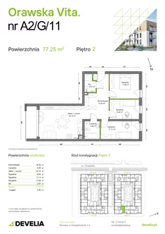 Mieszkanie, 77,25 m², 4 pokoje, piętro 2, oferta nr A2/G/11