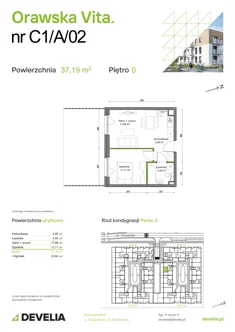 Mieszkanie, 37,19 m², 2 pokoje, parter, oferta nr C1/A/02