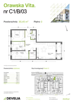 Mieszkanie, 85,45 m², 4 pokoje, parter, oferta nr C1/B/03