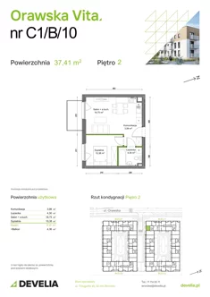 Mieszkanie, 37,41 m², 2 pokoje, piętro 2, oferta nr C1/B/10