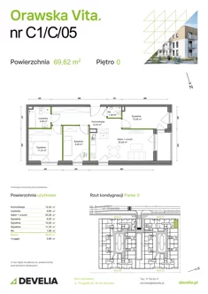 Mieszkanie, 69,62 m², 4 pokoje, parter, oferta nr C1/C/05