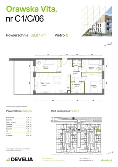 Mieszkanie, 68,07 m², 4 pokoje, parter, oferta nr C1/C/06