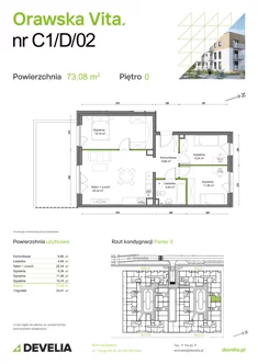 Mieszkanie, 73,06 m², 4 pokoje, parter, oferta nr C1/D/02