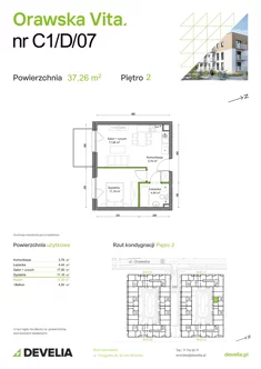 Mieszkanie, 37,26 m², 2 pokoje, piętro 2, oferta nr C1/D/07