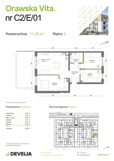 Mieszkanie, 71,35 m², 4 pokoje, parter, oferta nr C2/E/01