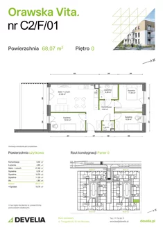 Mieszkanie, 68,07 m², 4 pokoje, parter, oferta nr C2/F/01