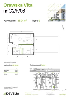 Mieszkanie, 38,24 m², 2 pokoje, parter, oferta nr C2/F/06