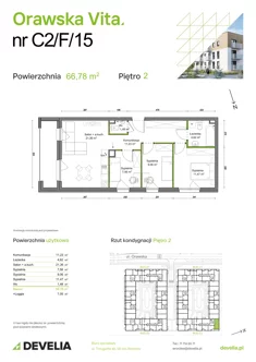 Mieszkanie, 66,78 m², 4 pokoje, piętro 2, oferta nr C2/F/15