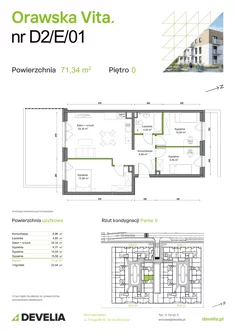 Mieszkanie, 71,34 m², 4 pokoje, parter, oferta nr D2/E/01