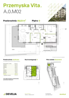 Mieszkanie, 88,53 m², 4 pokoje, parter, oferta nr A.0.M02