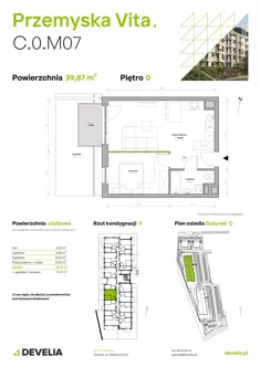 Mieszkanie, 39,87 m², 2 pokoje, parter, oferta nr C.0.M07