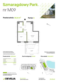 Mieszkanie, 35,24 m², 2 pokoje, parter, oferta nr E/009