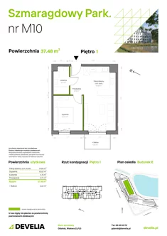 Mieszkanie, 37,48 m², 2 pokoje, piętro 1, oferta nr E/010