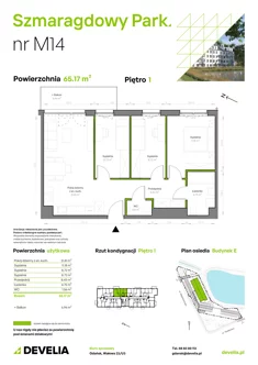 Mieszkanie, 65,17 m², 4 pokoje, piętro 1, oferta nr E/014