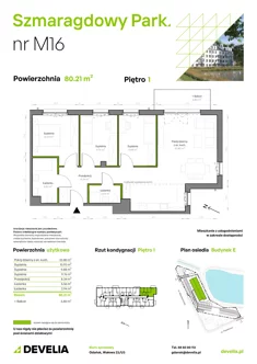 Mieszkanie, 80,21 m², 4 pokoje, piętro 1, oferta nr E/016