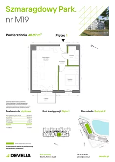 Mieszkanie, 40,97 m², 2 pokoje, piętro 1, oferta nr E/019