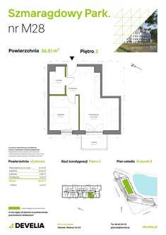 Mieszkanie, 36,51 m², 2 pokoje, piętro 2, oferta nr E/028