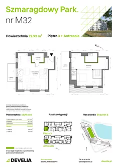 Mieszkanie, 72,93 m², 4 pokoje, piętro 3, oferta nr E/032