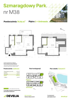 Mieszkanie, 79,96 m², 4 pokoje, piętro 3, oferta nr E/038