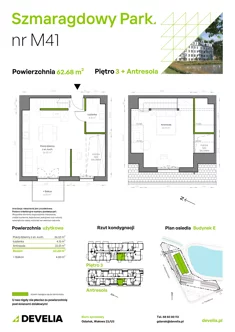 Mieszkanie, 62,68 m², 3 pokoje, piętro 3, oferta nr E/041