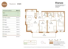 Mieszkanie, 88,54 m², 4 pokoje, piętro 3, oferta nr E53/3