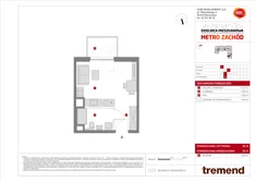 Mieszkanie, 26,74 m², 1 pokój, piętro 1, oferta nr F/76