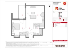 Mieszkanie, 48,00 m², 2 pokoje, piętro 4, oferta nr B/107