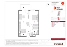 Mieszkanie, 46,08 m², 2 pokoje, piętro 1, oferta nr C/13