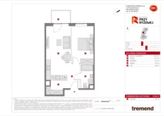 Mieszkanie, 47,69 m², 2 pokoje, piętro 2, oferta nr C/20