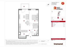 Mieszkanie, 47,69 m², 2 pokoje, piętro 5, oferta nr C/47