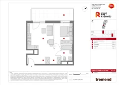 Mieszkanie, 42,11 m², 2 pokoje, piętro 6, oferta nr E/115