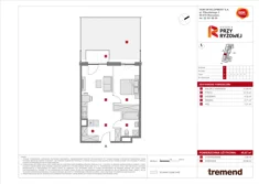 Mieszkanie, 45,07 m², 2 pokoje, parter, oferta nr E/67