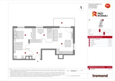 Mieszkanie, 61,35 m², 3 pokoje, piętro 3, oferta nr C/33