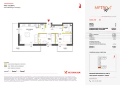 Mieszkanie, 61,47 m², 3 pokoje, piętro 2, oferta nr XI/80