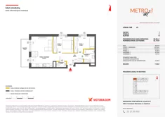 Mieszkanie, 58,05 m², 3 pokoje, piętro 1, oferta nr VIII/41