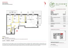 Mieszkanie, 77,52 m², 4 pokoje, piętro 2, oferta nr IV/60