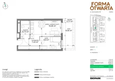 Mieszkanie, 39,01 m², 2 pokoje, parter, oferta nr A2-1